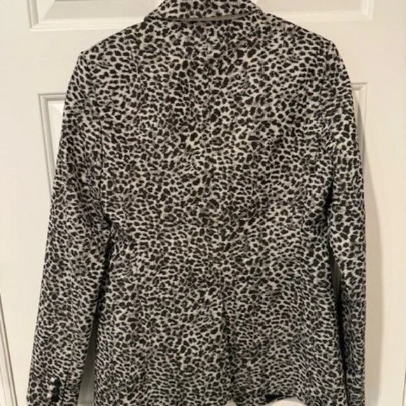 NEW Banana Republic Size 4 Long & Lean Leopard Print Tailored Blazer - Picture 2 of 4